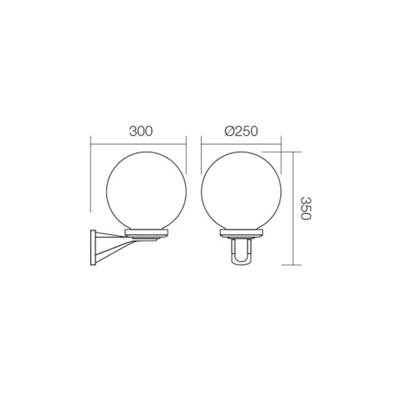 Sfera 9790 – Smarter градински аплик в черен, 1X42W