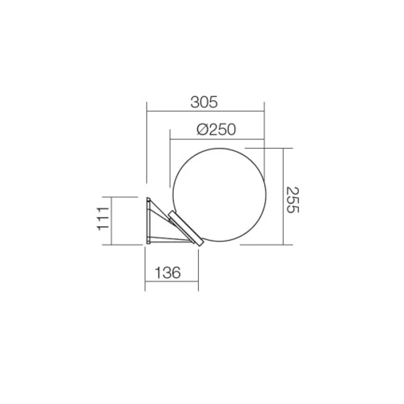 Sfera 9872 – Smarter градински аплик в черен, 1X42W