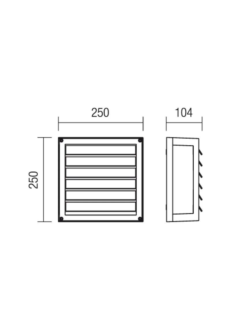 Brick 9895 – REDO facade wall light in brown, 2x42W, IP54