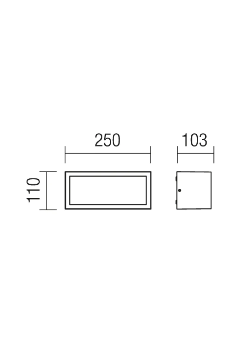 Brick 9897 – REDO фасаден аплик в ръждиво кафяв, 1x23W, IP54