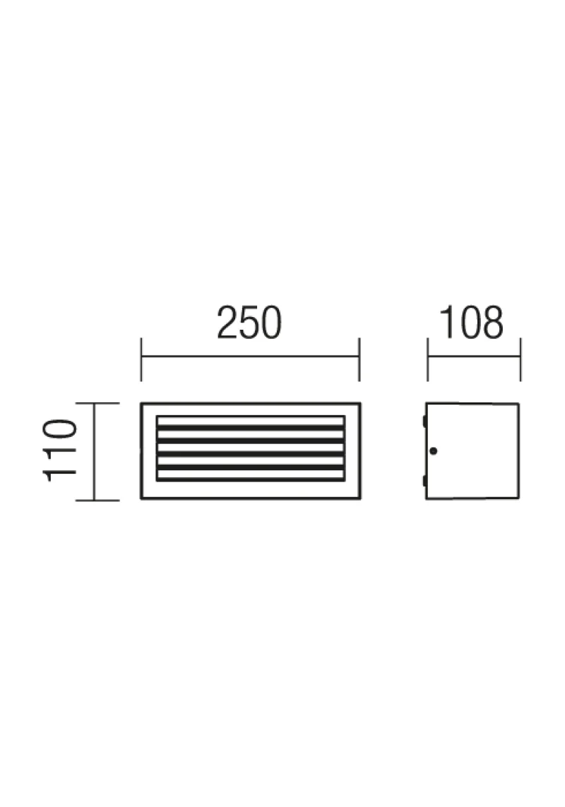 Brick 9899 – REDO фасаден аплик в ръждиво кафяв, 1x23W, IP54