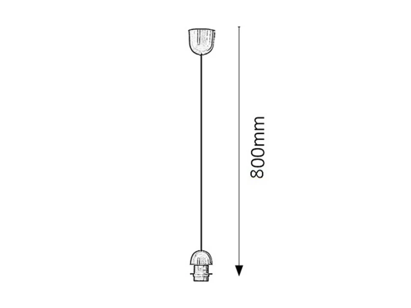 Fix – pendant cable set in bronze, E27, 800mm, 60W max.