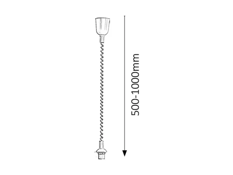 Rolly – пендел в бронзов цвят, 1×E27, IP20, до 1000мм