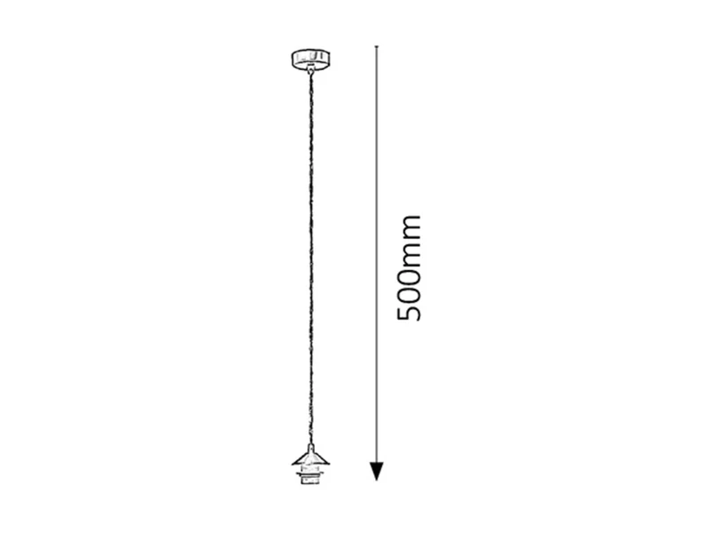 Fix – pendant set in satin chrome, 500mm, 1×E27, IP20