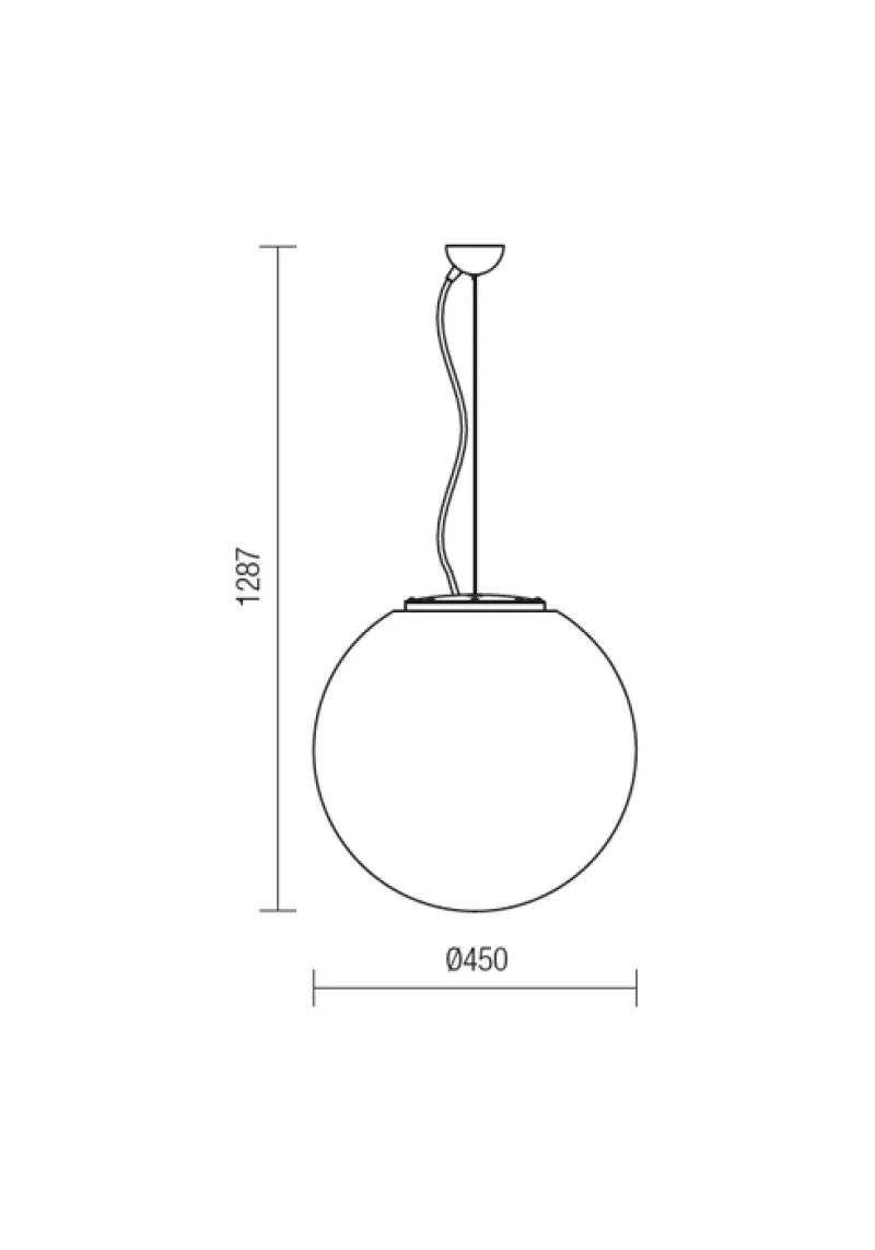 Baloo 9975 – REDO garden pendant in white, 1X23W, IP44
