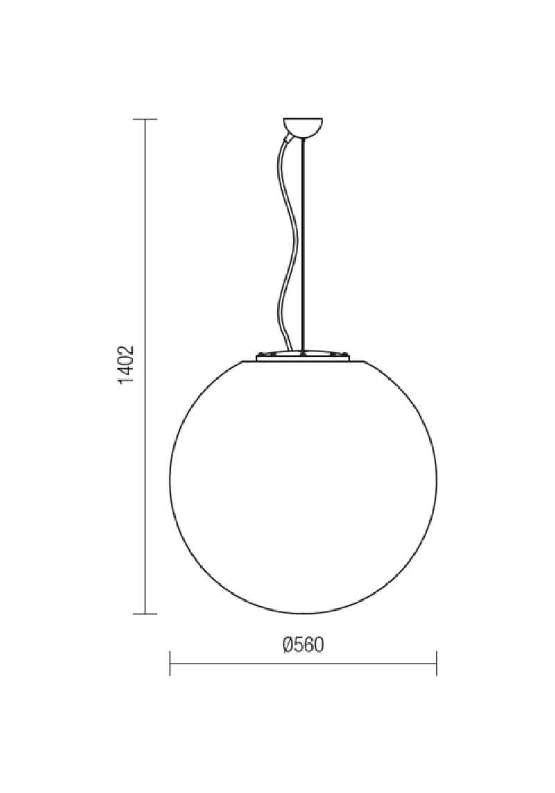 Baloo 9976 – REDO garden pendant in white, 1X23W, IP44