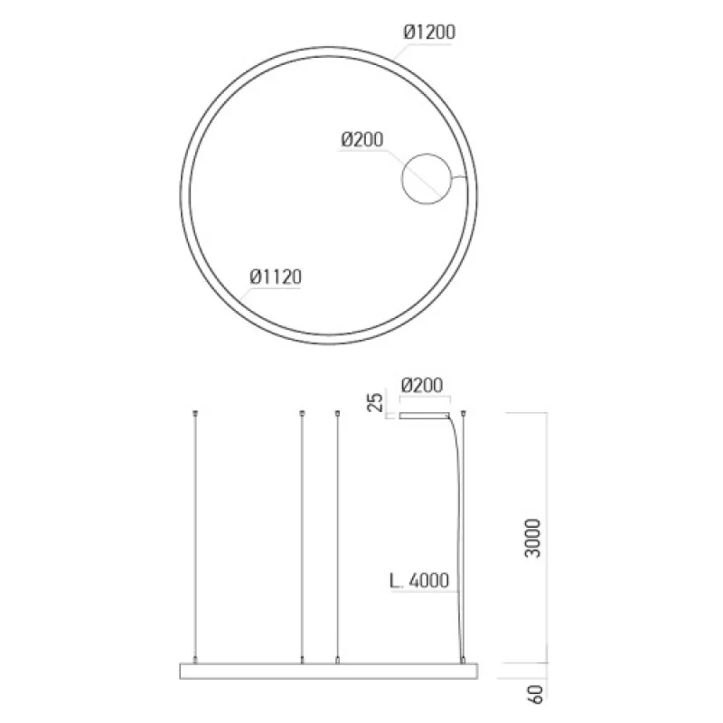 Xambit Ceiling AM03WWSBK – Arelux LED плафон в черен, 1X75W, 3000K, IP20