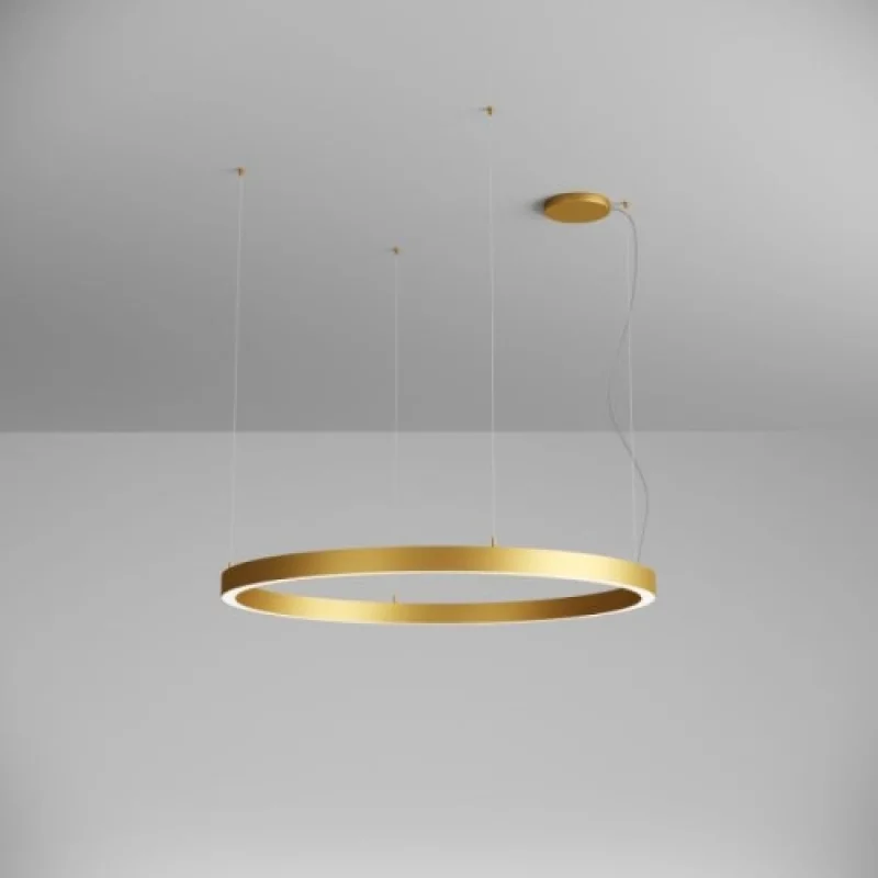 Pendant Lights Xambit Pendant AM03WWSGDD120075W3000K – Arelux LED pendant in matt brass, 1X75W, 3000K, IP20