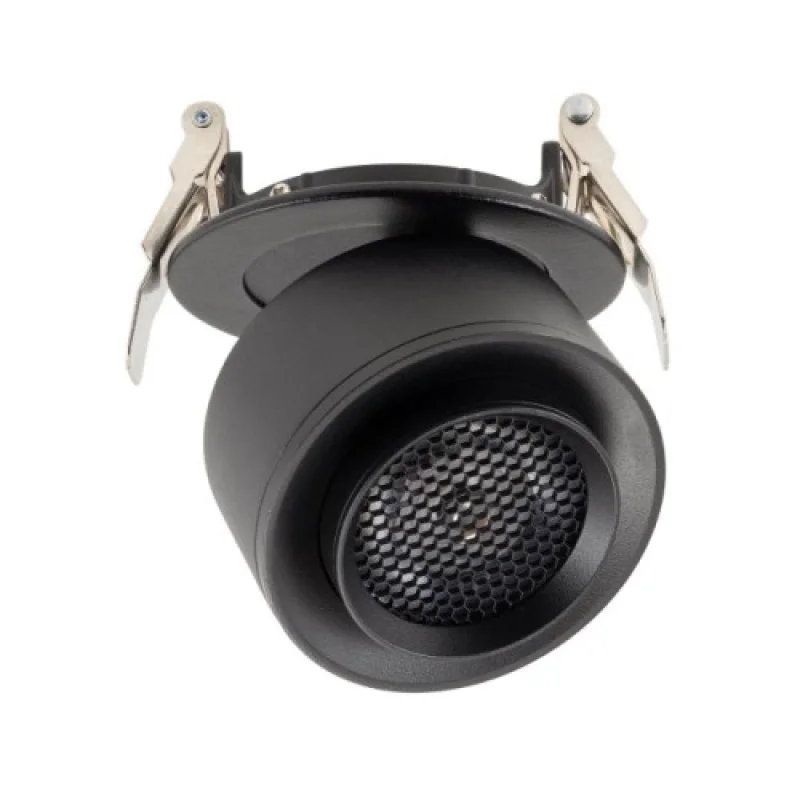 Recessed Downlights Xarte AR03WWSBK – Arelux LED downlight for recessed mounting in black, 1X18W, 3000K, IP40