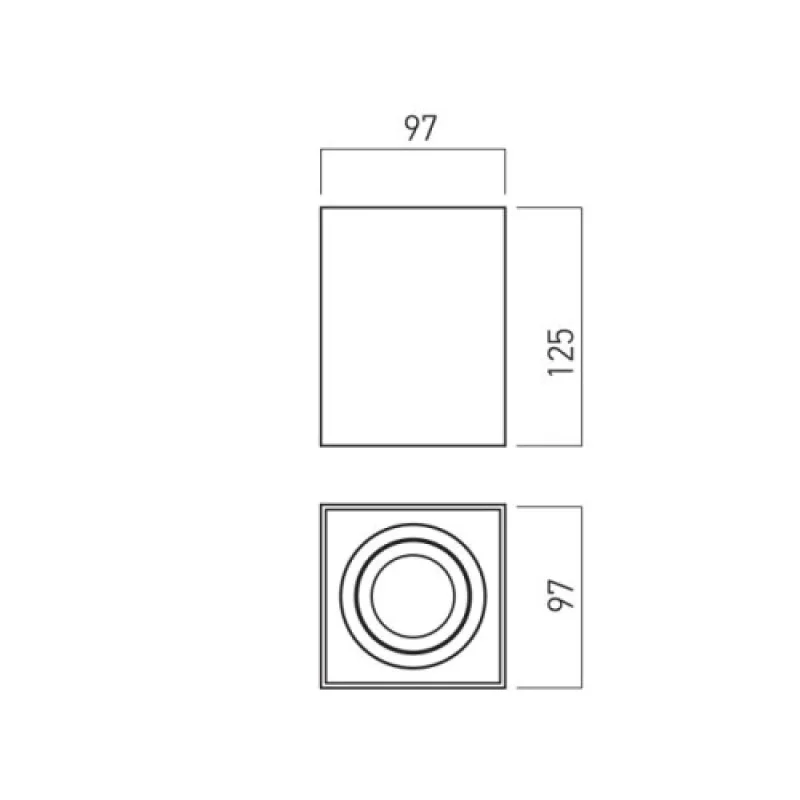 Xbrix BX01MWH – Arelux луна за външен монтаж в бял, 1X50W, IP20