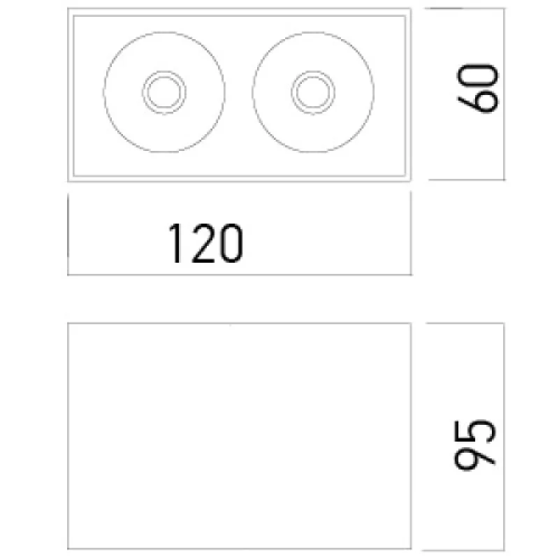 Xcard CD02SGD – Arelux луна за външен монтаж в матиран месинг, 2X50W, IP20
