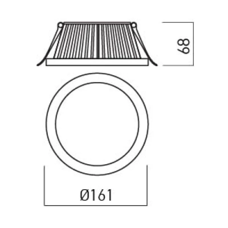 Xclass CLS01NWMWH – Arelux LED downlight for recessed mounting in white, 1X21W, 4000K, IP54