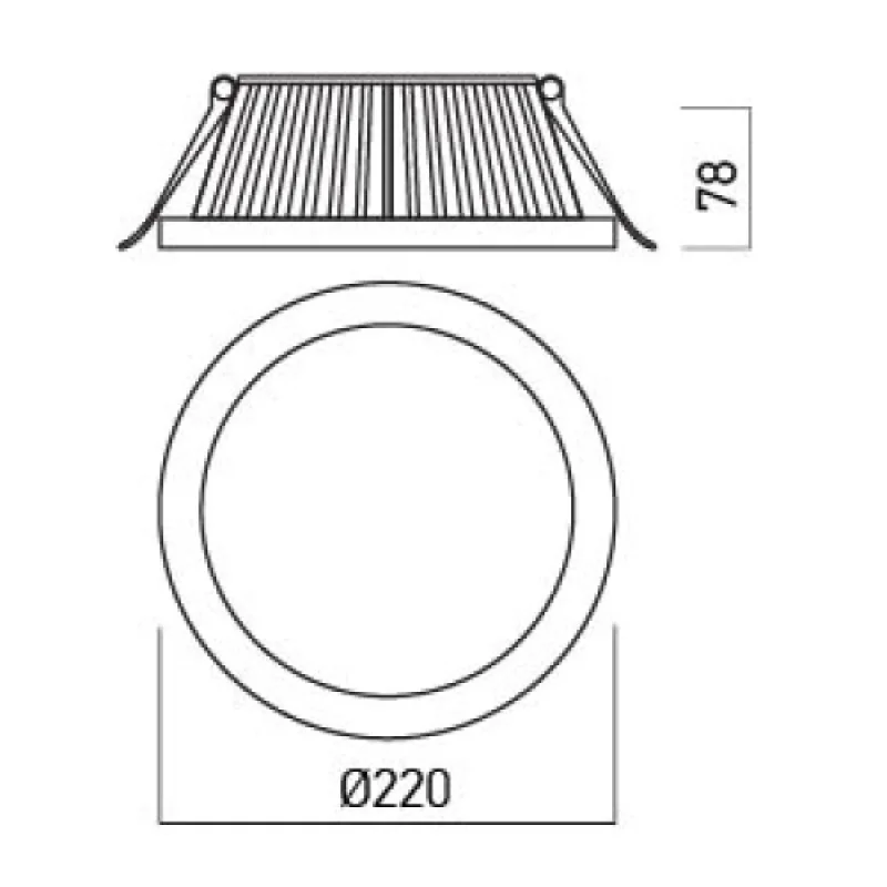 Xclass CLS02NWMWH – Arelux LED downlight for recessed mounting in white, 1X40W, 4000K, IP54