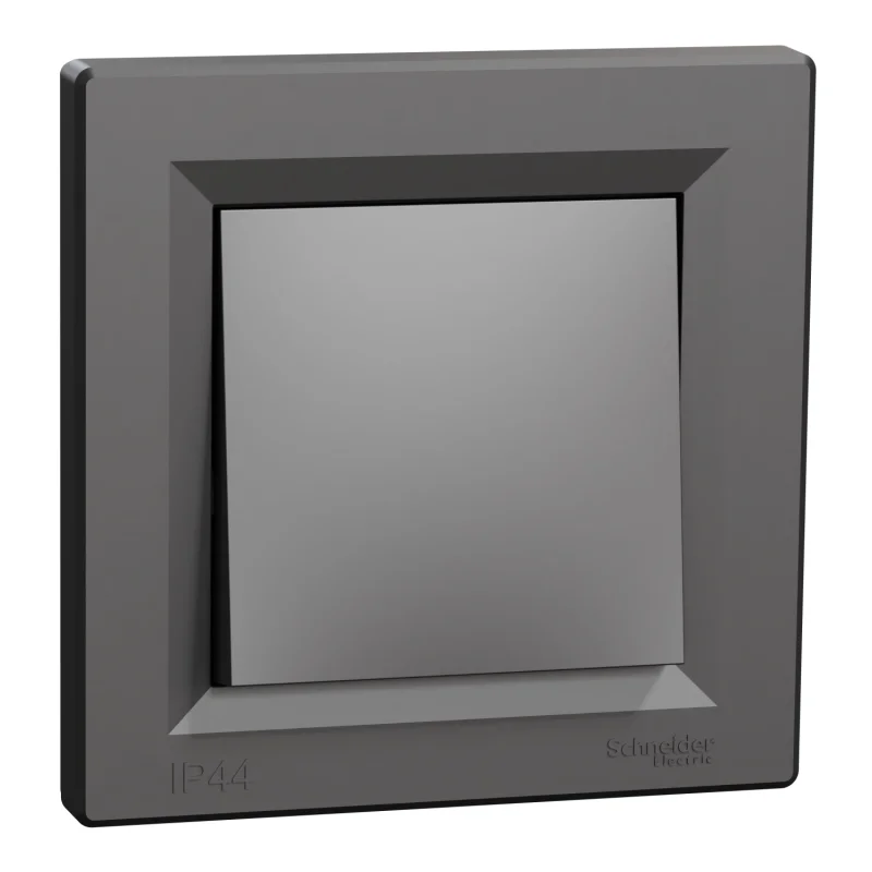 One-way switch 10A IP44 without frame Anthracite - SCHNEIDER ELECTRIC Asfora EPH0100271