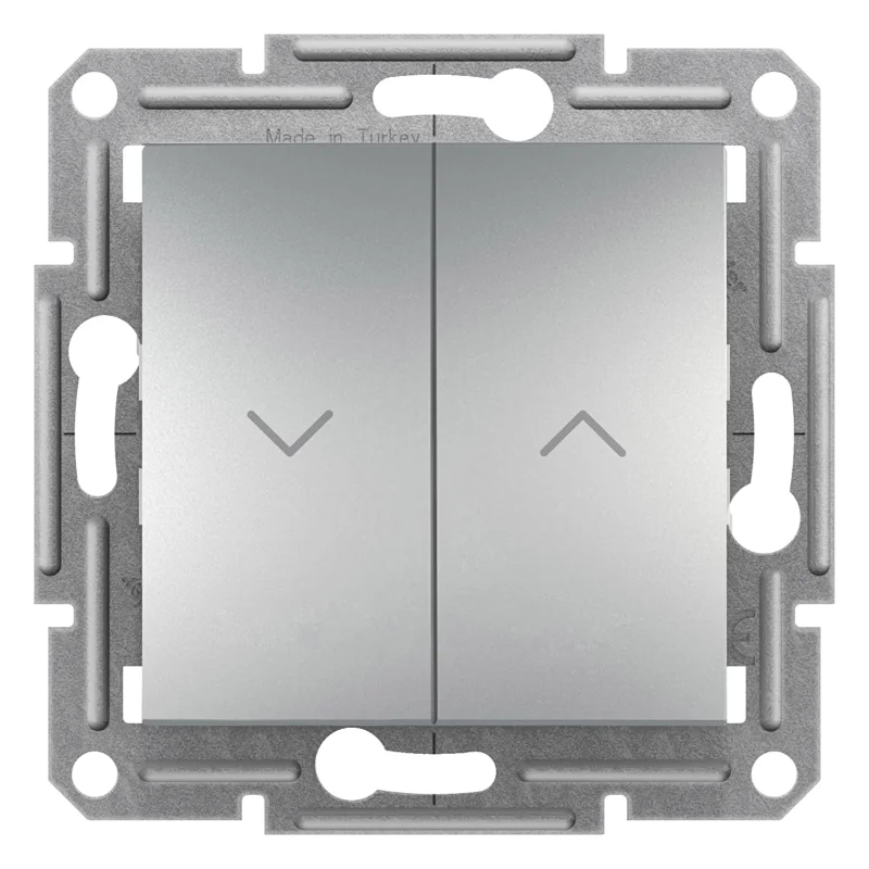 Schneider Electric Ключ за щори 10А без рамка Алуминий - SCHNEIDER ELECTRIC Asfora EPH1300561