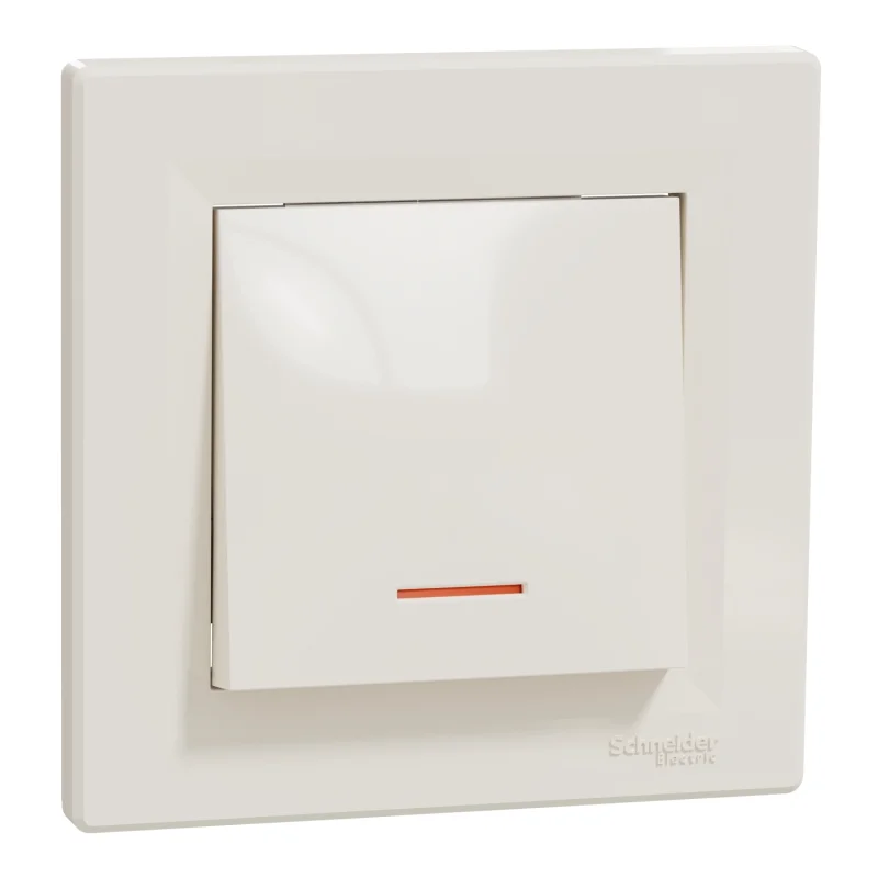 Schneider Electric One-way switch with backlight 10A Cream - SCHNEIDER ELECTRIC Asfora EPH1400123