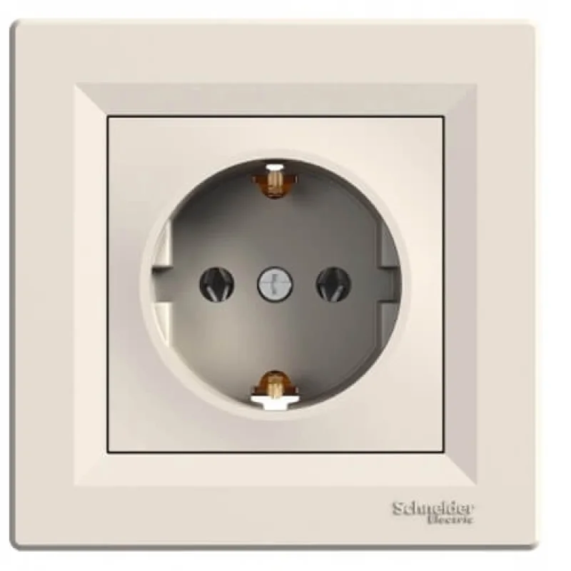 Schneider Electric Контакт шуко 16A Крем - SCHNEIDER ELECTRIC Asfora EPH2900123