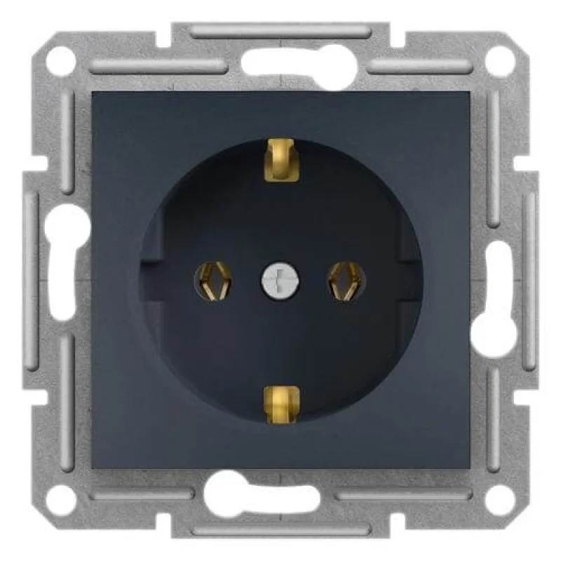Schneider Electric Schuko socket 16A without frame Anthracite - SCHNEIDER ELECTRIC Asfora EPH2900171