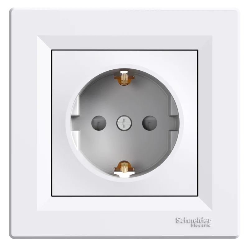 Контакт Шуко с детска защита 16A Бял - SCHNEIDER ELECTRIC Asfora EPH2900221