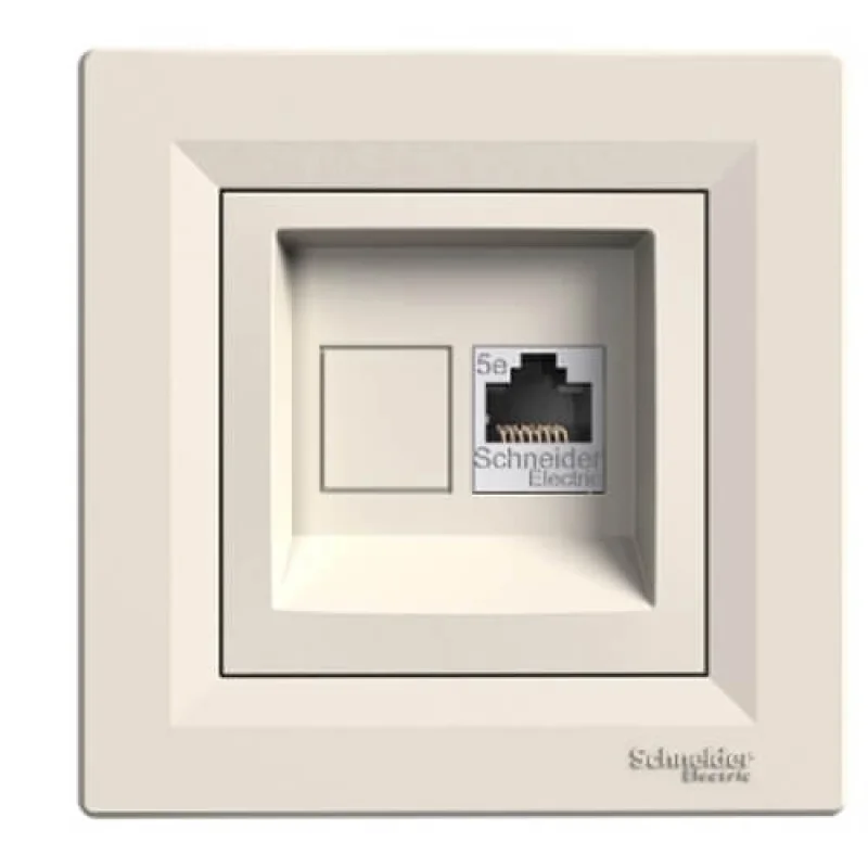 Schneider Electric Розетка RJ45 Cat.5e UTP Крем - SCHNEIDER ELECTRIC Asfora EPH4300123