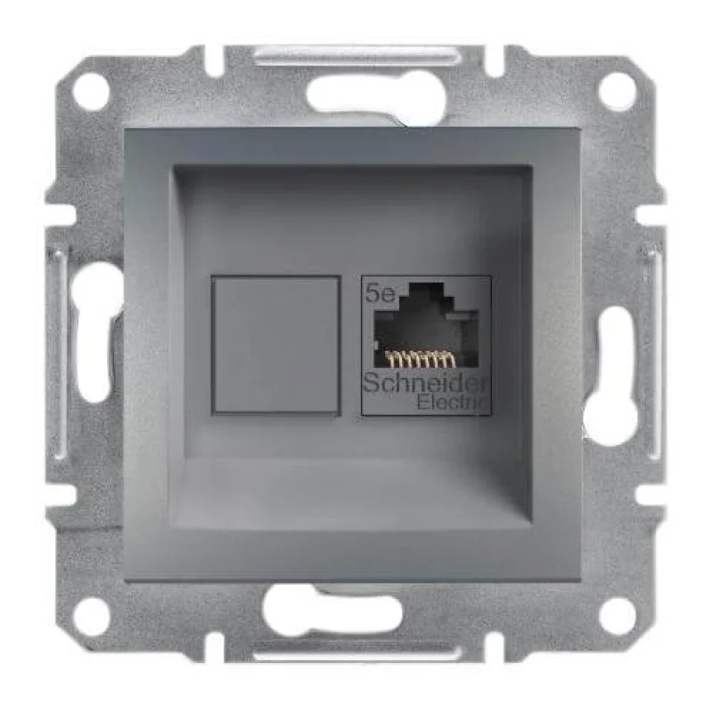 Розетка RJ45 Cat.5e UTP без рамка Стомана - SCHNEIDER ELECTRIC Asfora EPH4300162