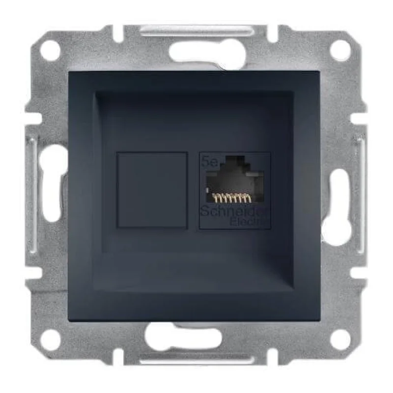 Schneider Electric Розетка RJ45 Cat.5e UTP без рамка Антрацит - SCHNEIDER ELECTRIC Asfora EPH4300171