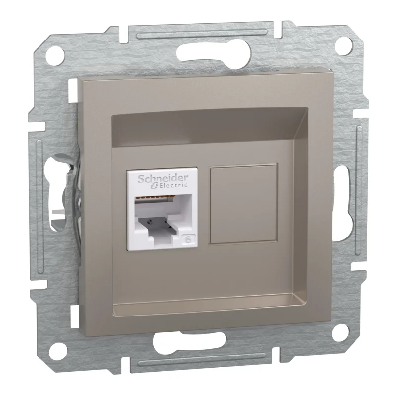 Schneider Electric Розетка RJ45 UTP Cat.6 без рамка Бронз - SCHNEIDER ELECTRIC Asfora EPH4700169