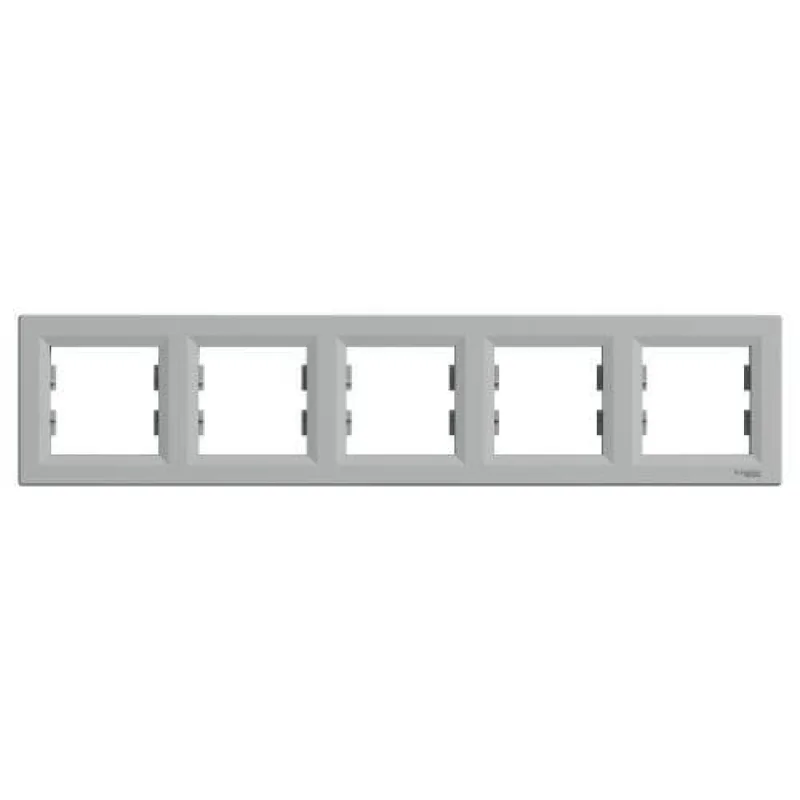 Schneider Electric Рамка 5х Алуминий - SCHNEIDER ELECTRIC Asfora EPH5800561