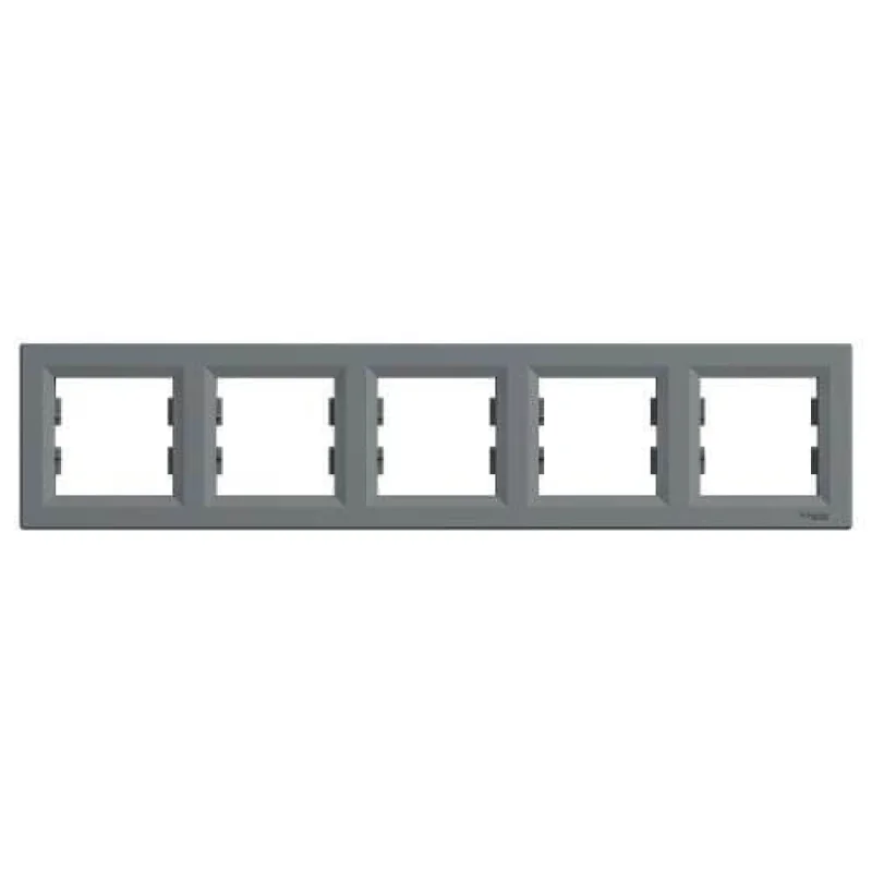 Schneider Electric Рамка 5х Стомана - SCHNEIDER ELECTRIC Asfora EPH5800562
