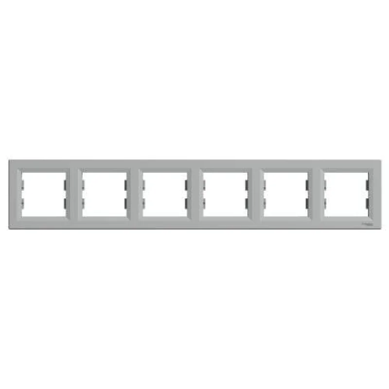 Schneider Electric Рамка 6х Алуминий - SCHNEIDER ELECTRIC Asfora EPH5800661