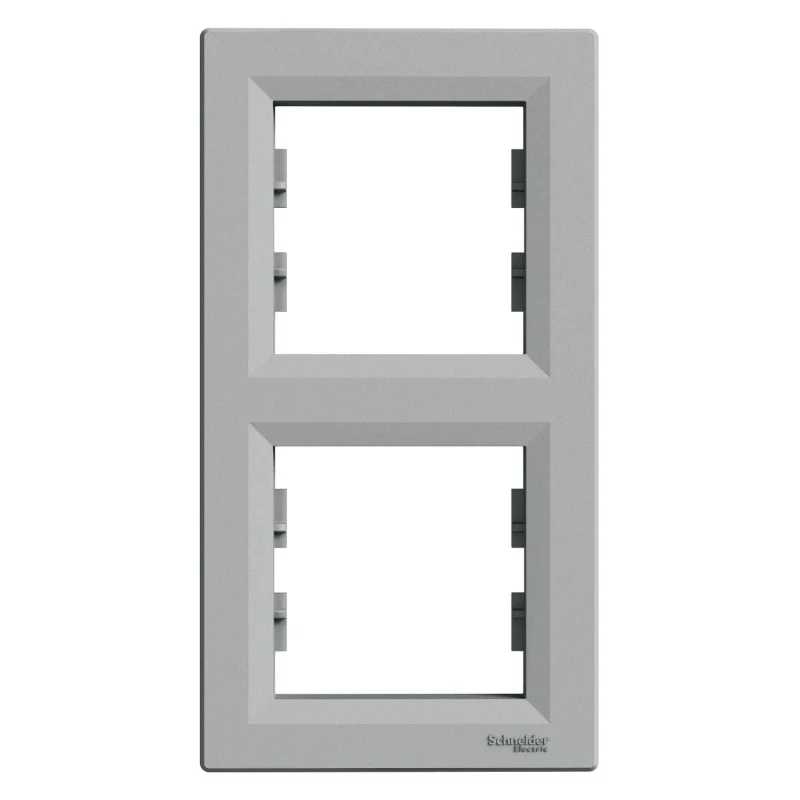 Frame 2x Aluminium vertical - SCHNEIDER ELECTRIC Asfora EPH5810261