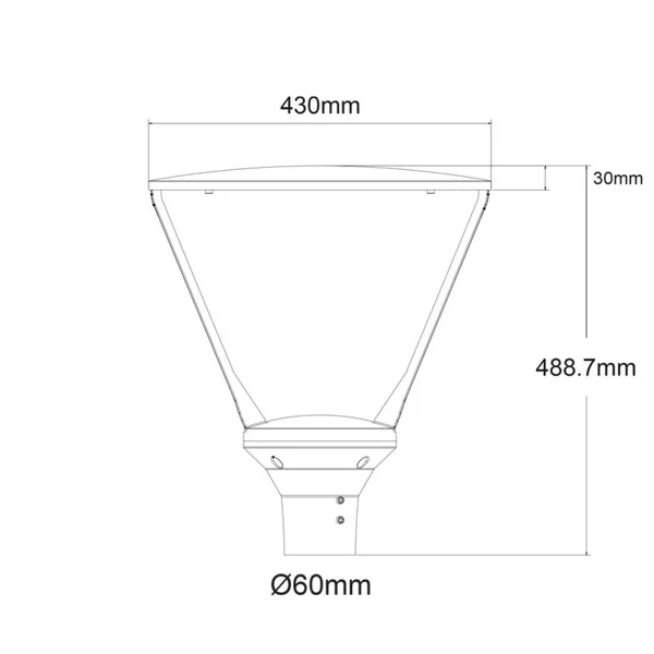 Street Lighting Estor ESTOR34540 – ACA street luminaire, 30W / 40W / 50W, 4000K, 230V AC, IP66, grey