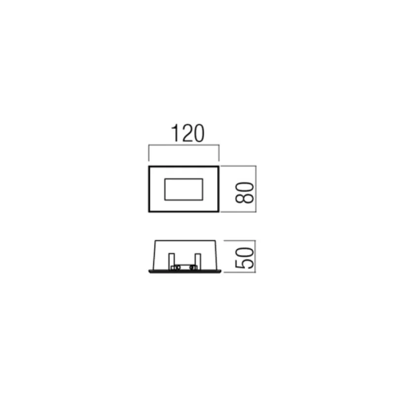 Xfade FA02WW – Arelux LED фасадна луна за вграждане в стена в матиран, 3W, 3000K