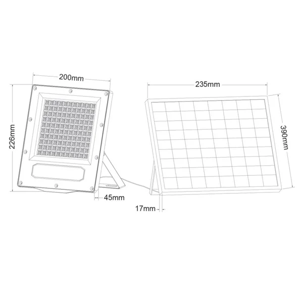 Solar Floodlights FLARE12040 – ACA solar floodlight