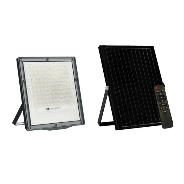 FLARE24040 – ACA соларен прожектор, 240 W, 4000K, Works with PV panels, IP66, сив