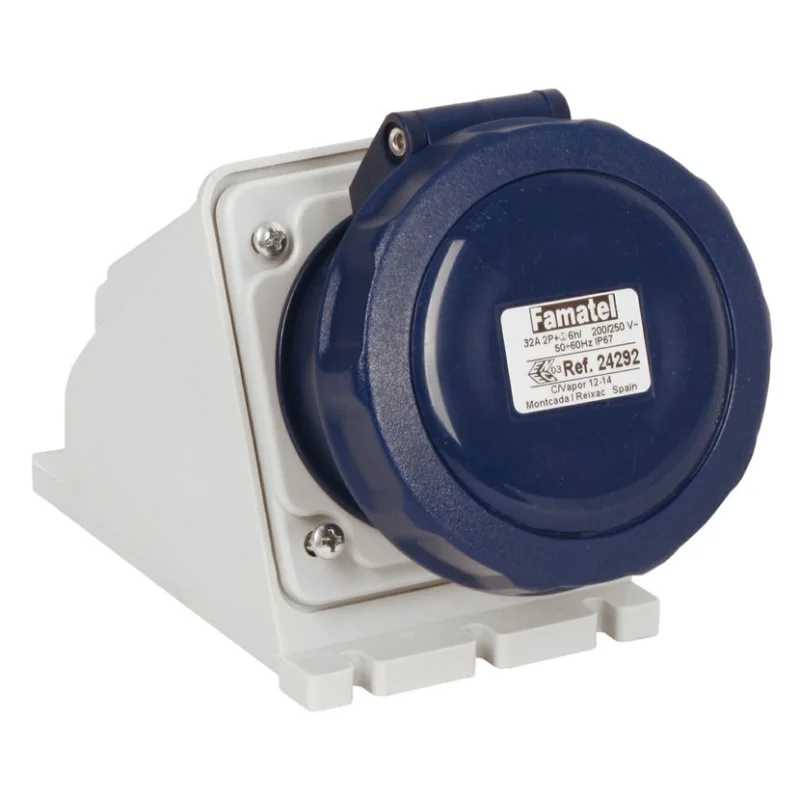 Famatel Socket surface mounting 2P+E 32A 230V IP67 - Famatel SpeedPRO FR24292