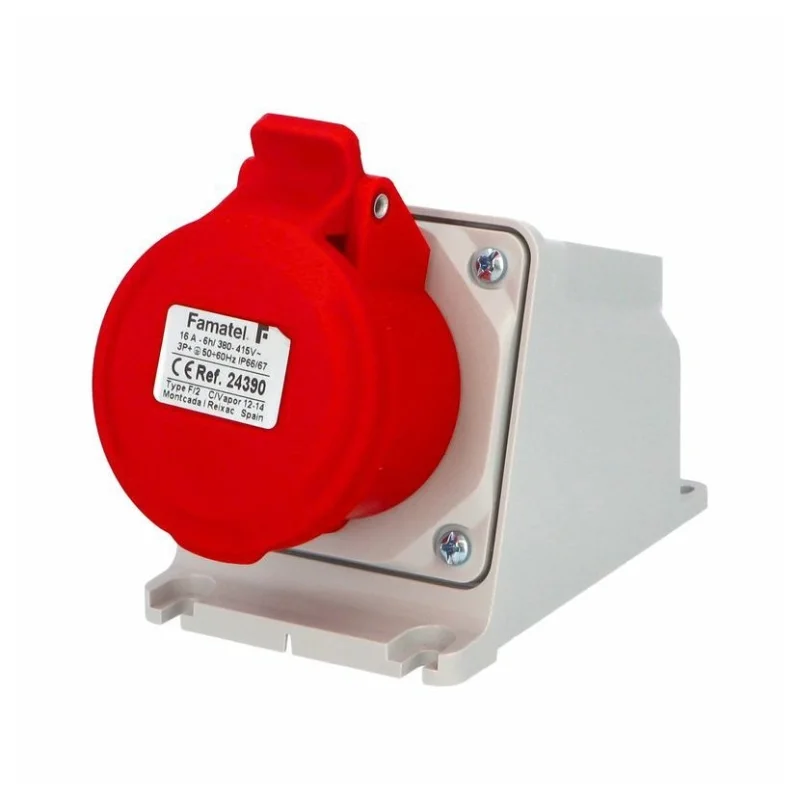 Famatel Socket surface mounting 3P+E 16A 400V IP67 - Famatel SpeedPRO FR24390