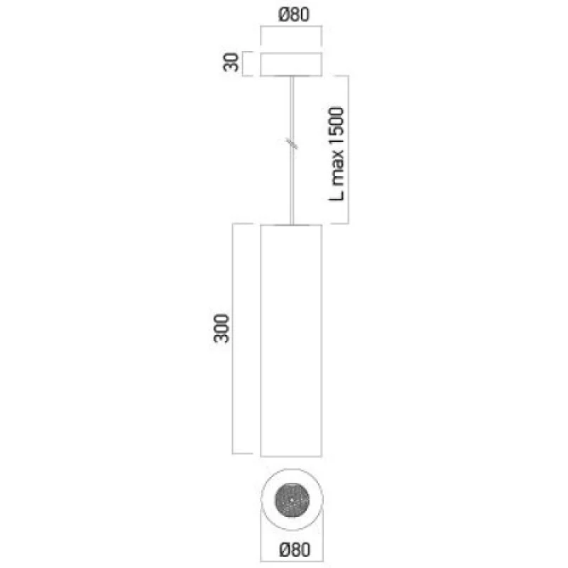 Xfocus Pendant FS31WWSBK20W3000K – Arelux LED pendant in black, 1X20W, 3000K, IP20