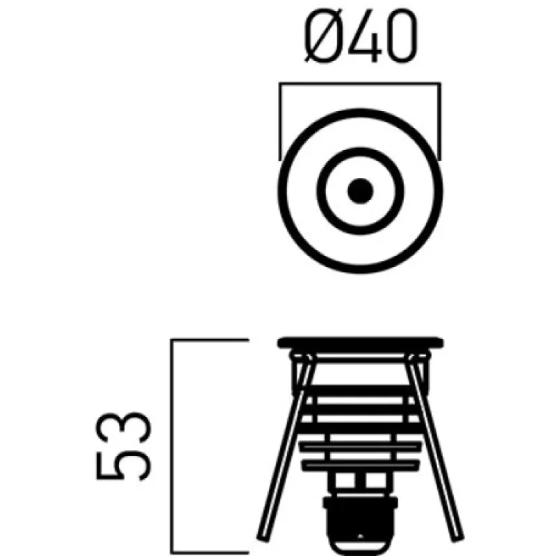 Xground Dc GD13WW45 – Arelux LED downlight for recessed mounting in ground in stainless steel, 1X3W, 3000K