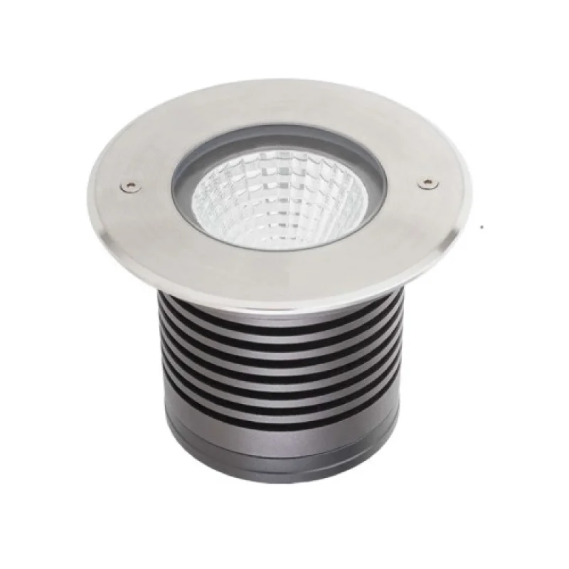 In-Ground Lights Xground Ac GD17UWW40 – Arelux LED downlight for recessed mounting in ground in stainless steel, 1X15W, 2700K