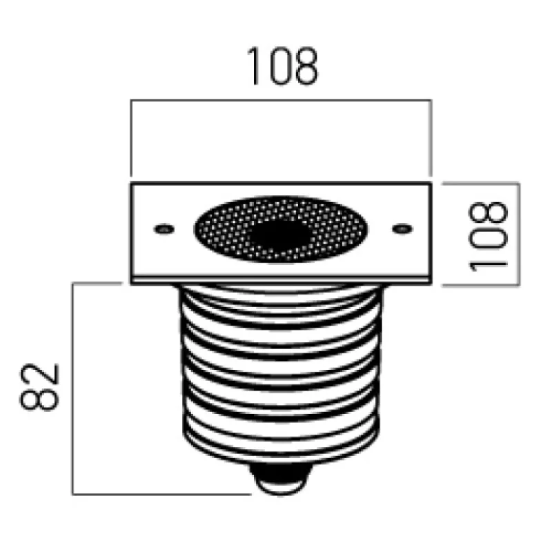 Xground Ac GD18WW40 – Arelux LED downlight for recessed mounting in ground in stainless steel, 1X15W, 3000K