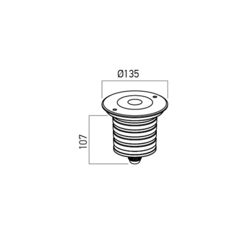 Xground Ac GD19WW36 – Arelux LED downlight for recessed mounting in ground in stainless steel, 1X25W, 3000K