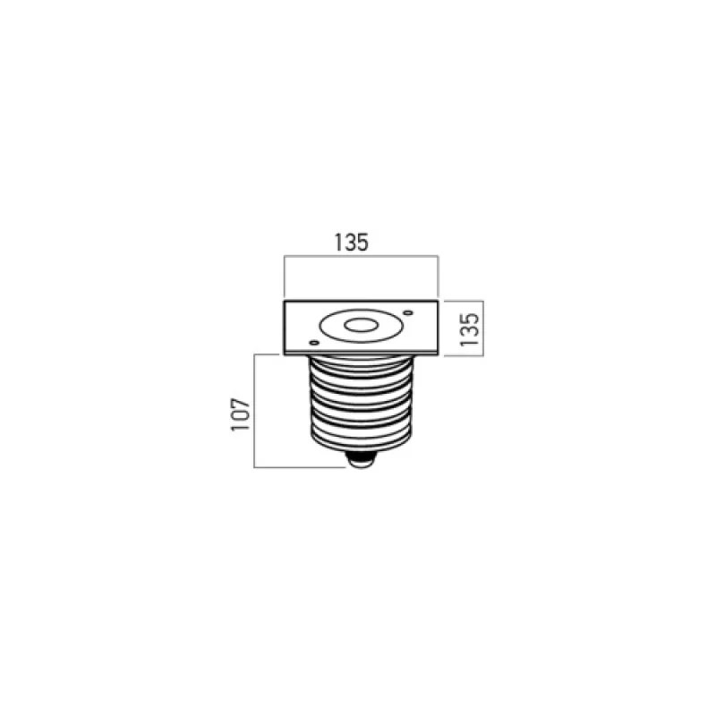 Xground Ac GD20WW36 – Arelux LED downlight for recessed mounting in ground in stainless steel, 1X25W, 3000K