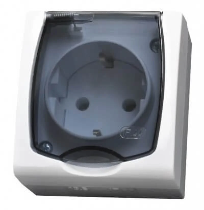 Schuko socket 16A/250V IP44 - OSPEL Madera GNH-1NS/00/d
