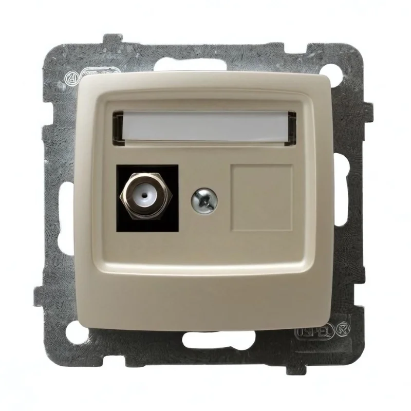 OSPEL TV Outlet F connector Cream pearl - OSPEL Karo GPA-1SF/m/42
