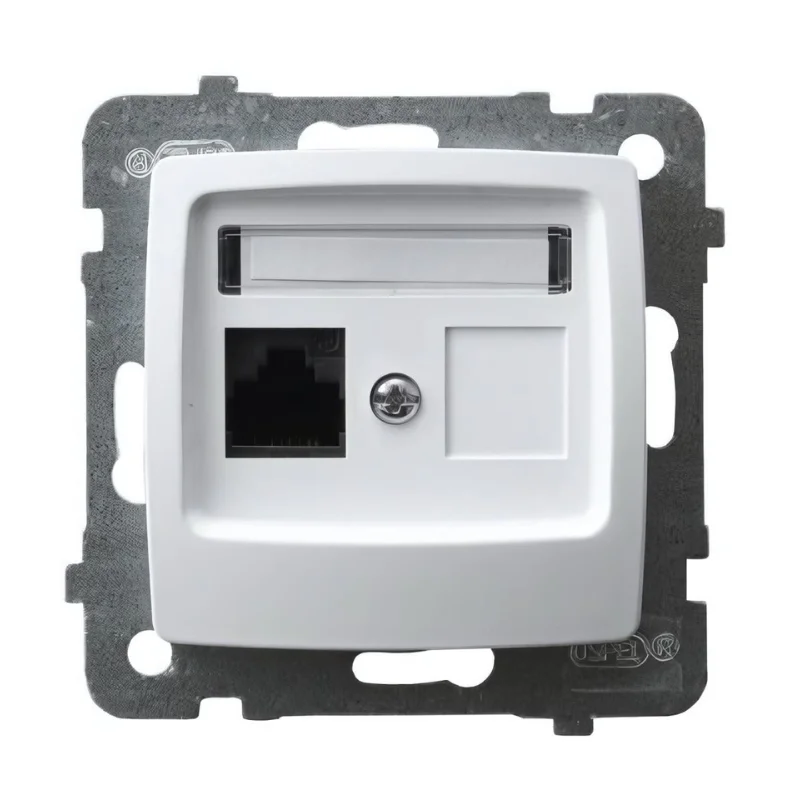 OSPEL Розетка RJ45 UTP cat.5 Бял - OSPEL Karo GPK-1S/K/m/00