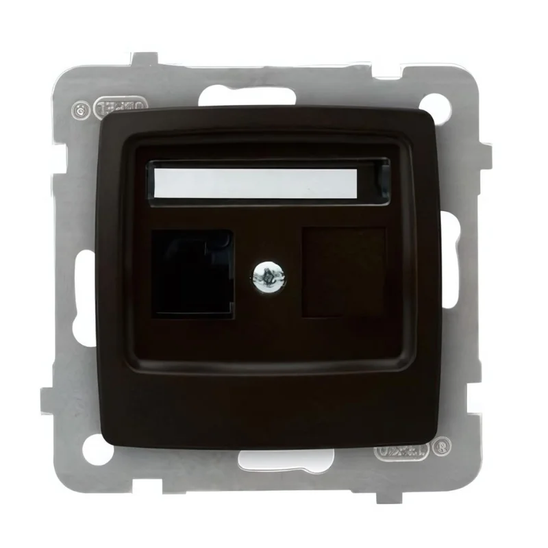 OSPEL Розетка RJ45 UTP cat.5 Шоколад - OSPEL Karo GPK-1S/K/m/40