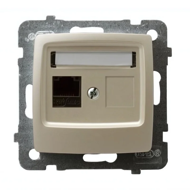 OSPEL Outlet RJ45 UTP cat.5 Cream pearl - OSPEL Karo GPK-1S/K/m/42