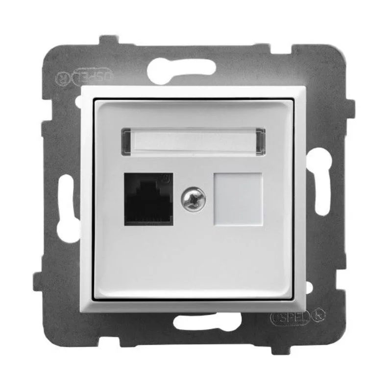 Outlet 1xRJ45 Cat. 5e UTP White - OSPEL Aria GPK-1U/K/m/00