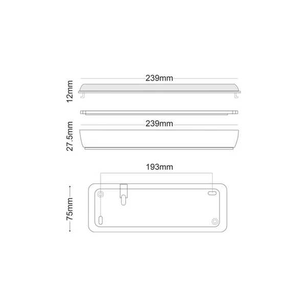 Emergency Lighting Hapes HAPES263 – ACA emergency luminaire, 2 W, 6000K, 230V AC, IP20, white